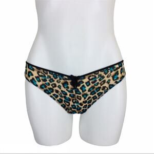 🚨SALE🚨Sexy Lace Thong Leopard Teal Black Lace Small 3/$10 4/$12 5/$15